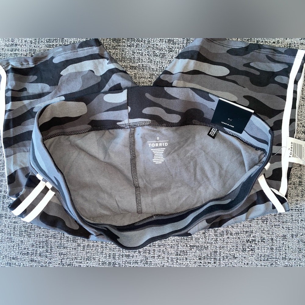 Torrid Bike Shorts Camouflage with White Side Stripe - Picture 6 of 11